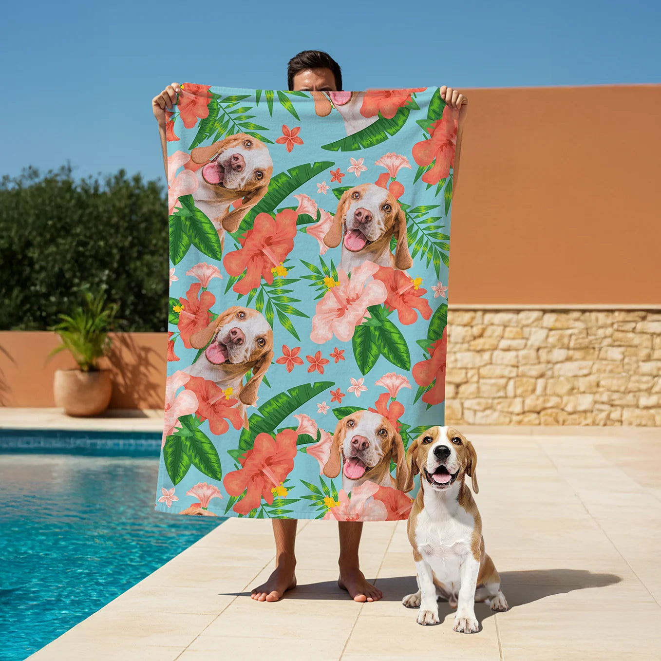 Serviette de bain personnalisée « Animal »