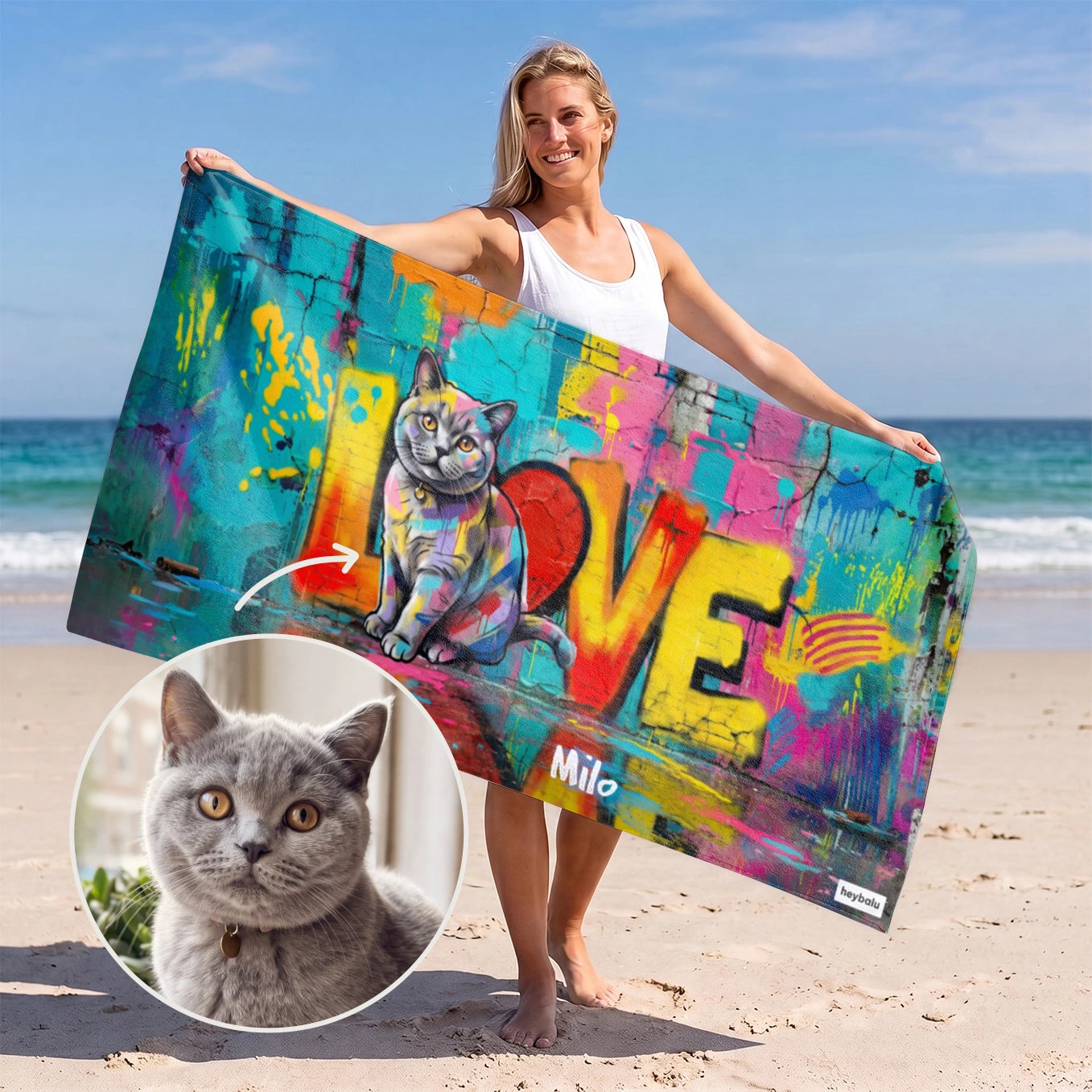 Serviette Personnalisée "Love Chat"