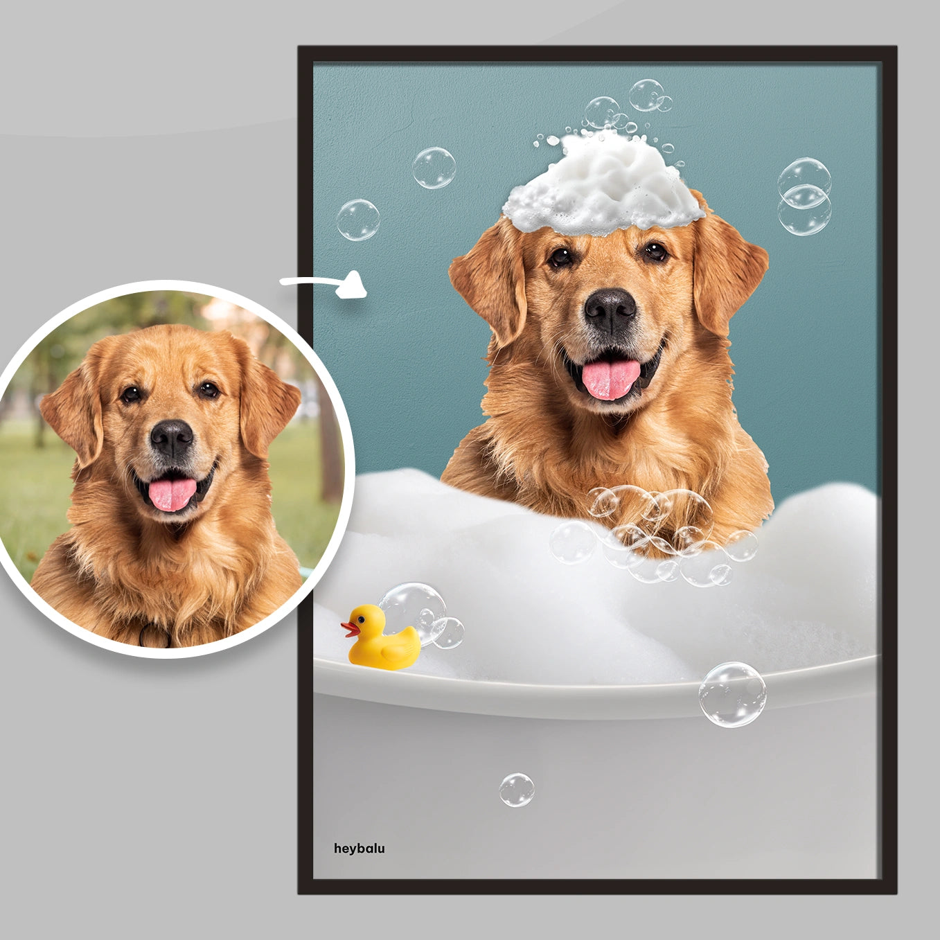 Affiche personnalisée « Les plaisirs du bain »