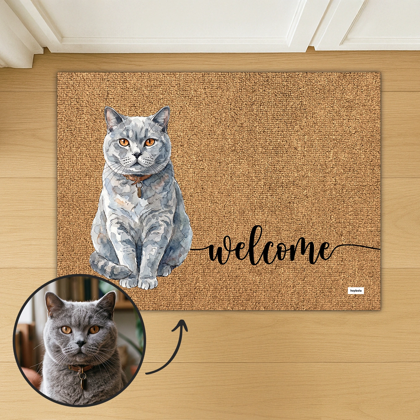 Paillasson personnalisé "Bienvenue"