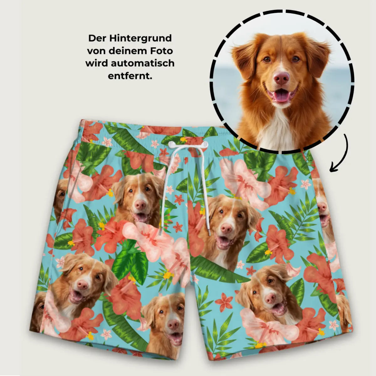 Short de bain personnalisé « Animal »