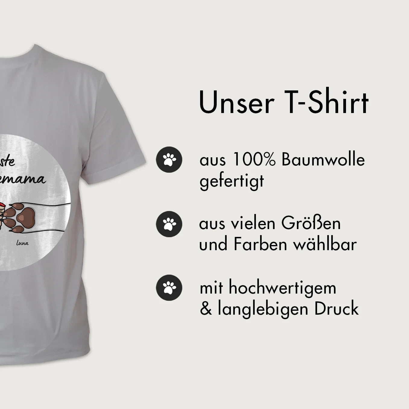 Personalisiertes T-Shirt "Beste Haustiermama"