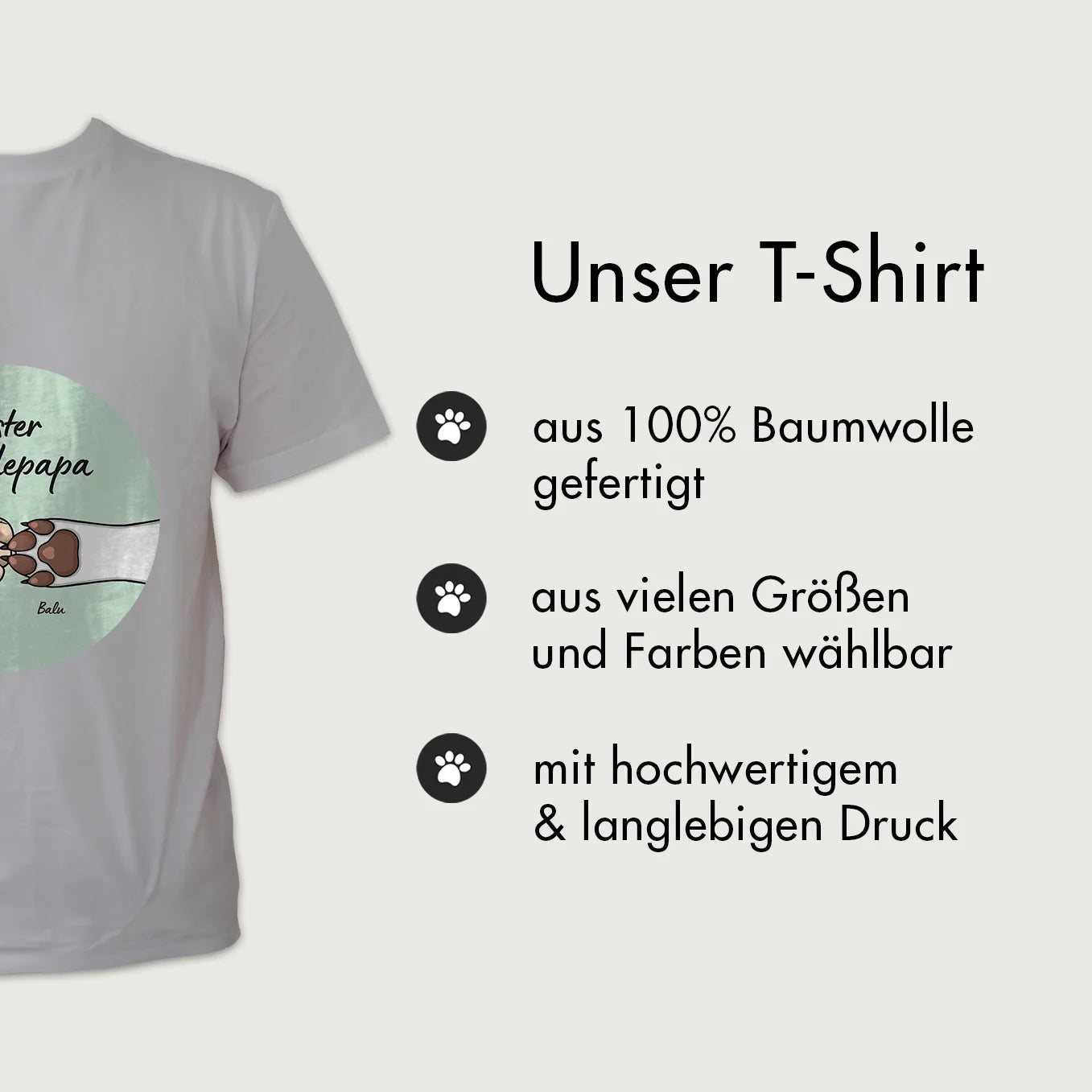 Personalisiertes T-Shirt "Bester Haustierpapa"