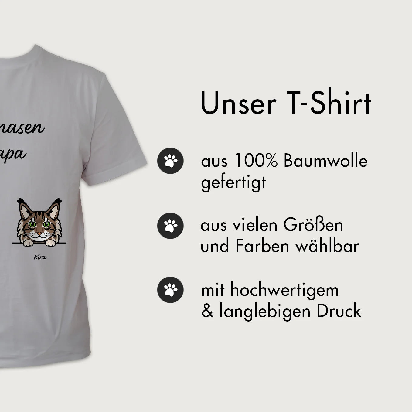 Personalisiertes T-Shirt "Fellnasen Papa"