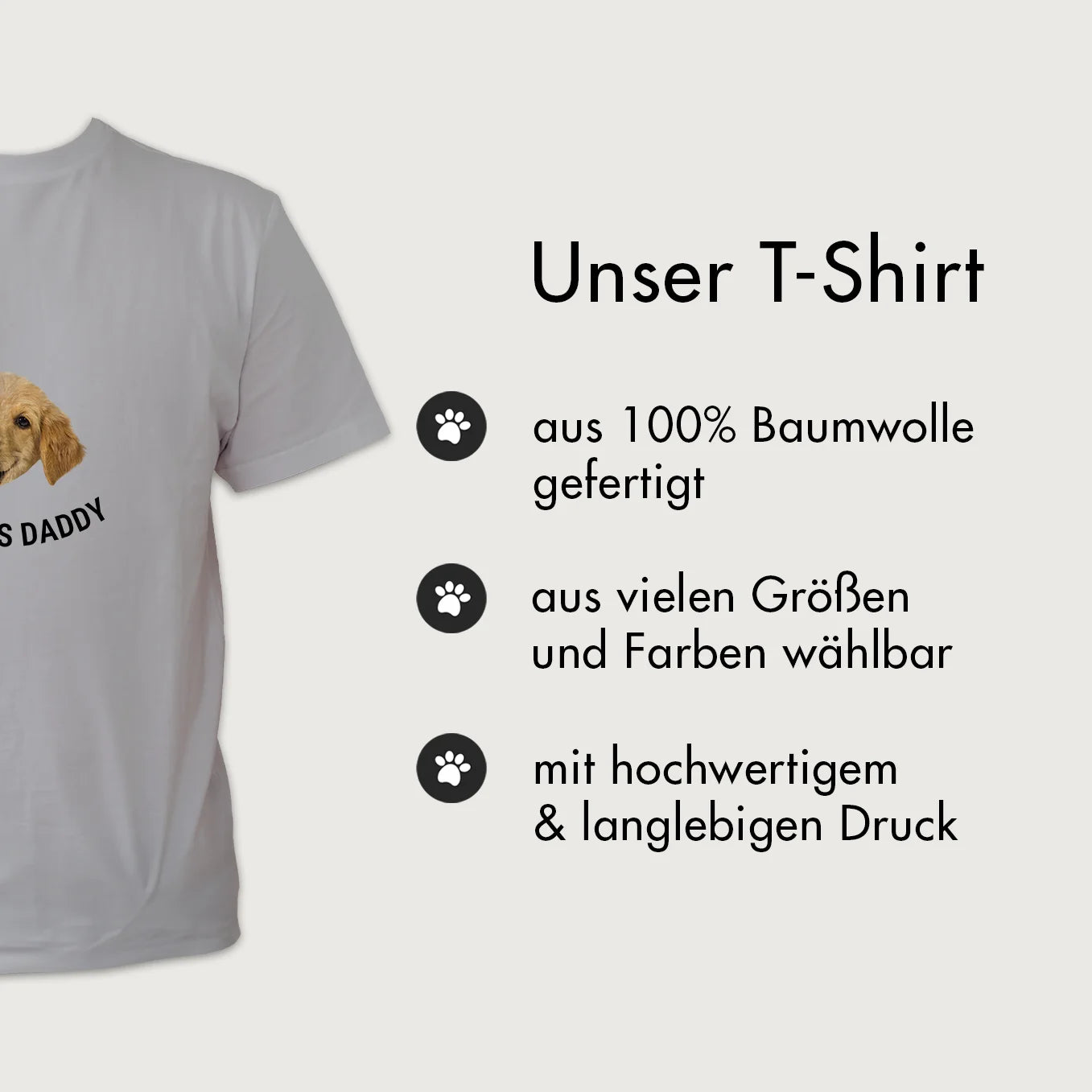 Personalisiertes T-Shirt "Daddy" mit Foto