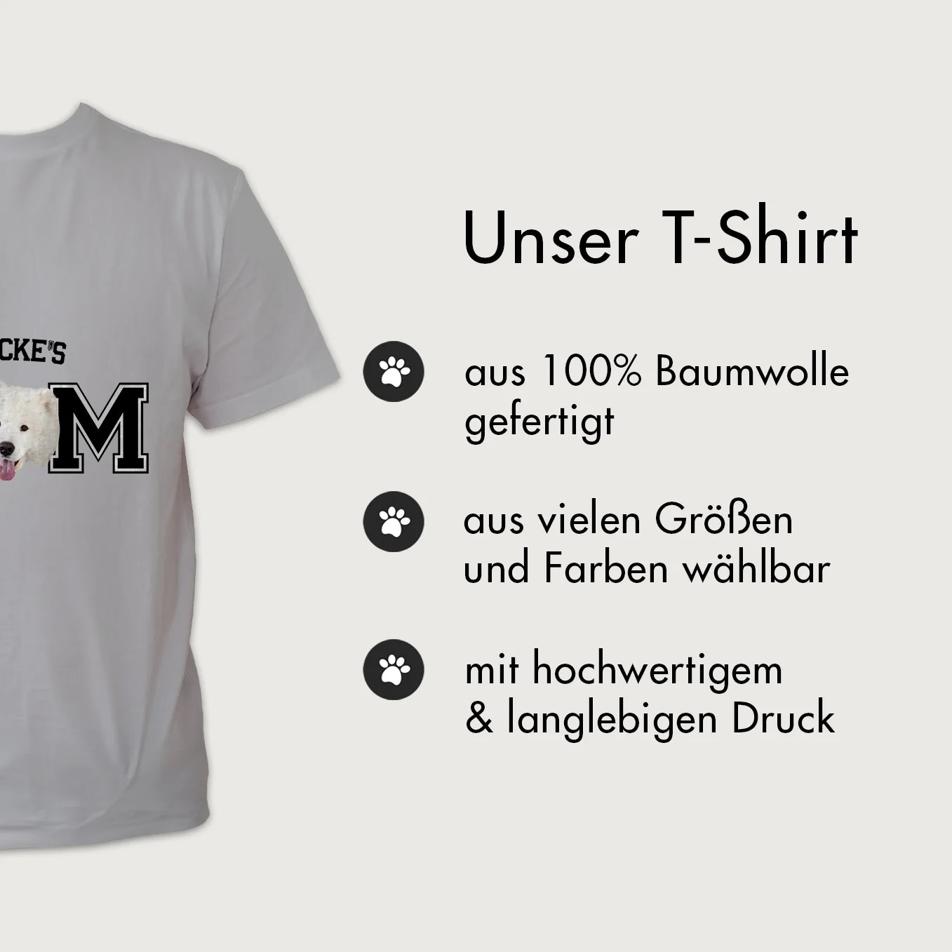 Personalisiertes T-Shirt "Dog Mom" mit Foto