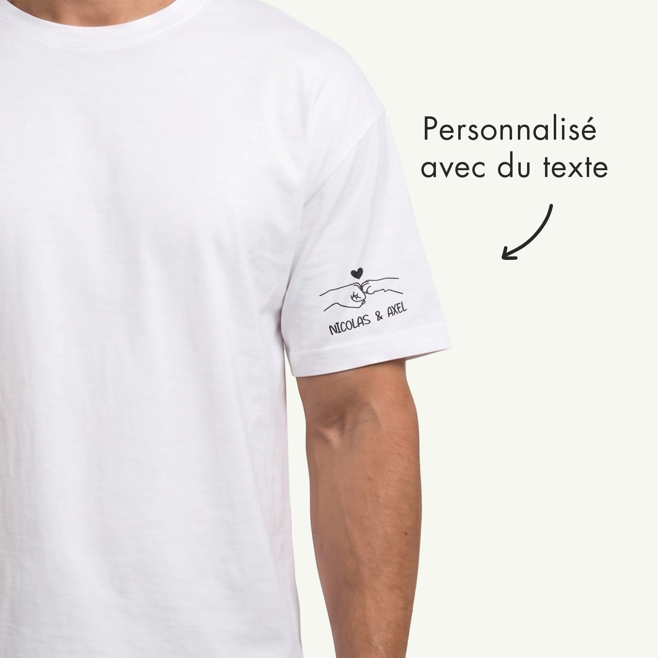 T-shirt personnalisé oversize "Dog Dad" avec impression sur manche