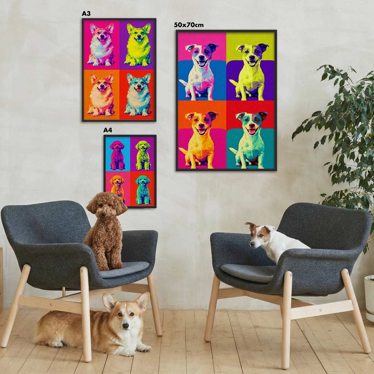 Personalisiertes Poster "Hund als Pop Art" – personalisiertes Geschenk – Ansicht 13 market_france