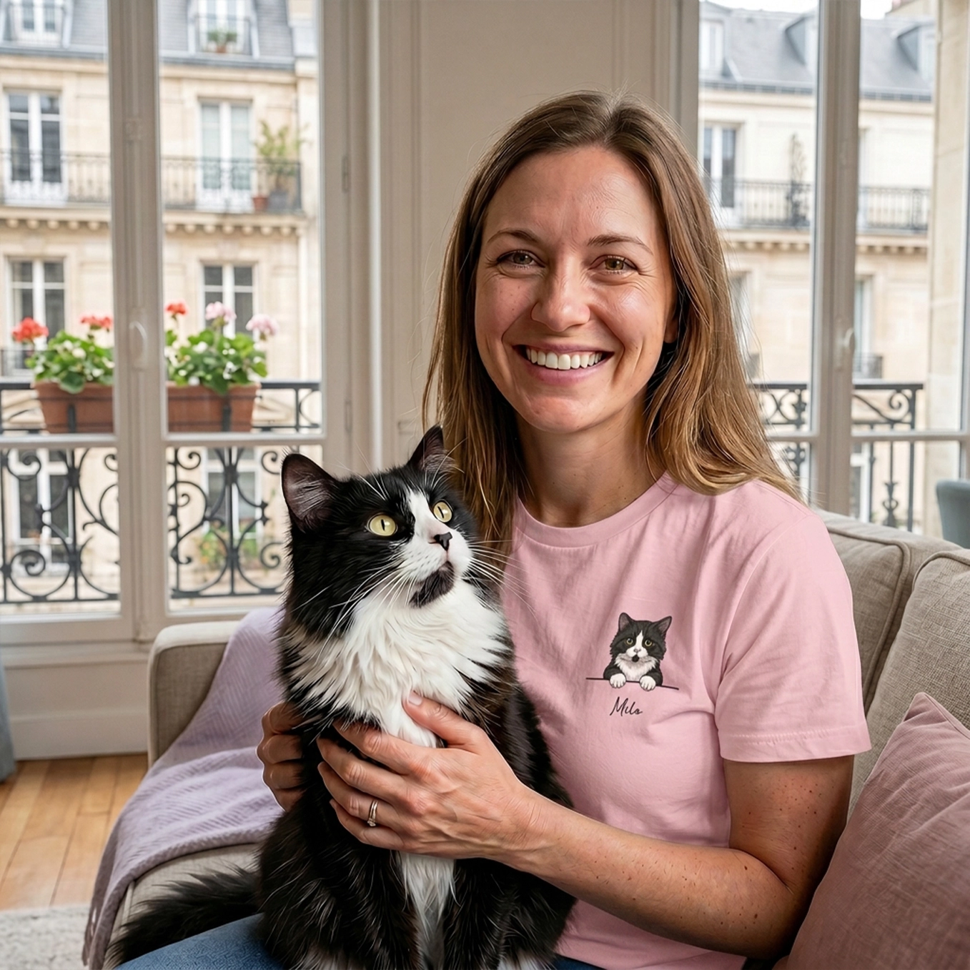 T-shirt personnalisé "Chat Cartoon"