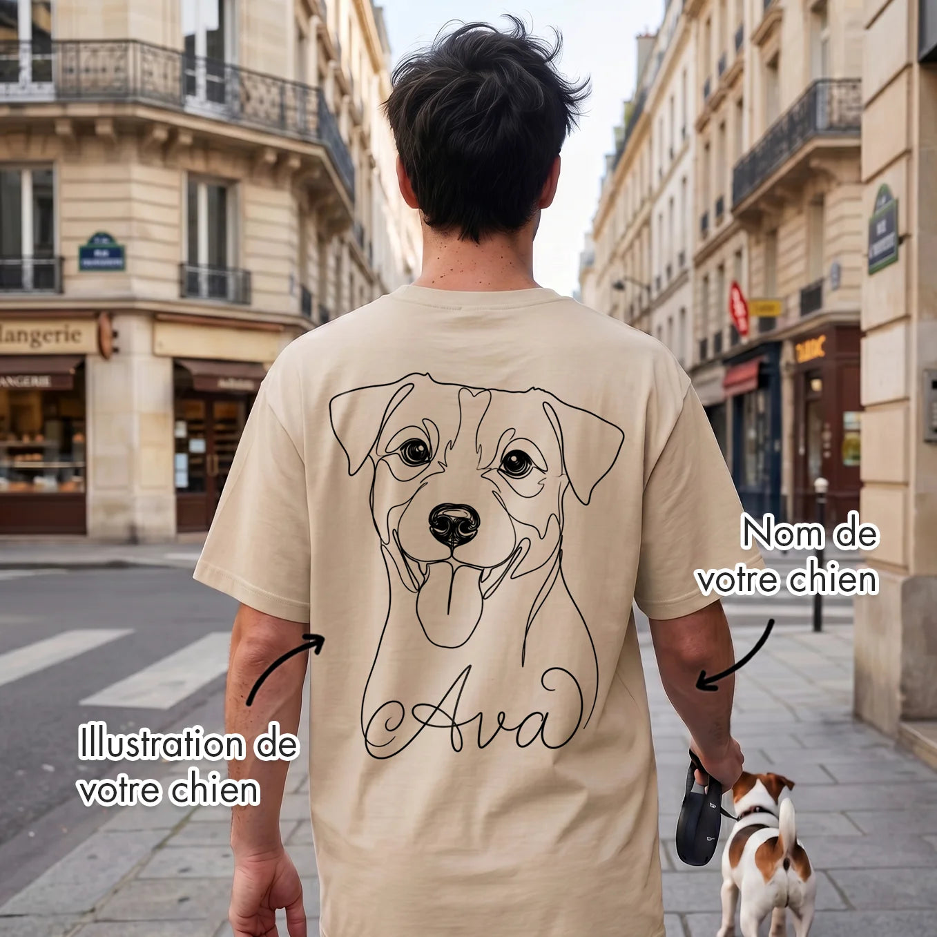 T-shirt personnalisé oversize "Dog Dad"