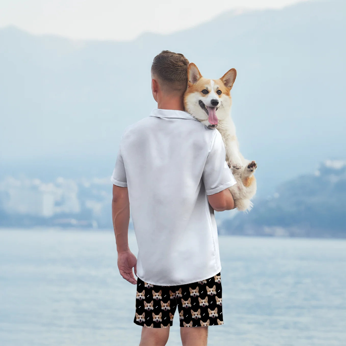 Personalisierte Badehose "Haustier Muster"
