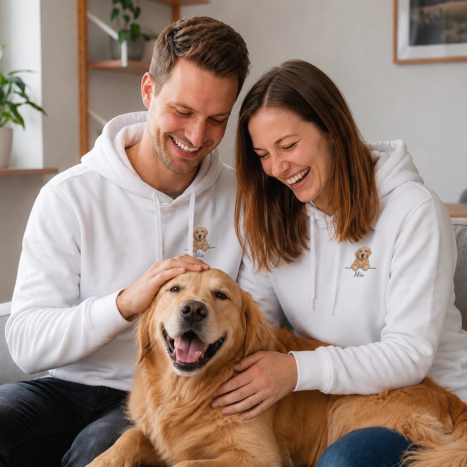Sweat à Capuche Personnalisé "Chien Dessin Animé"