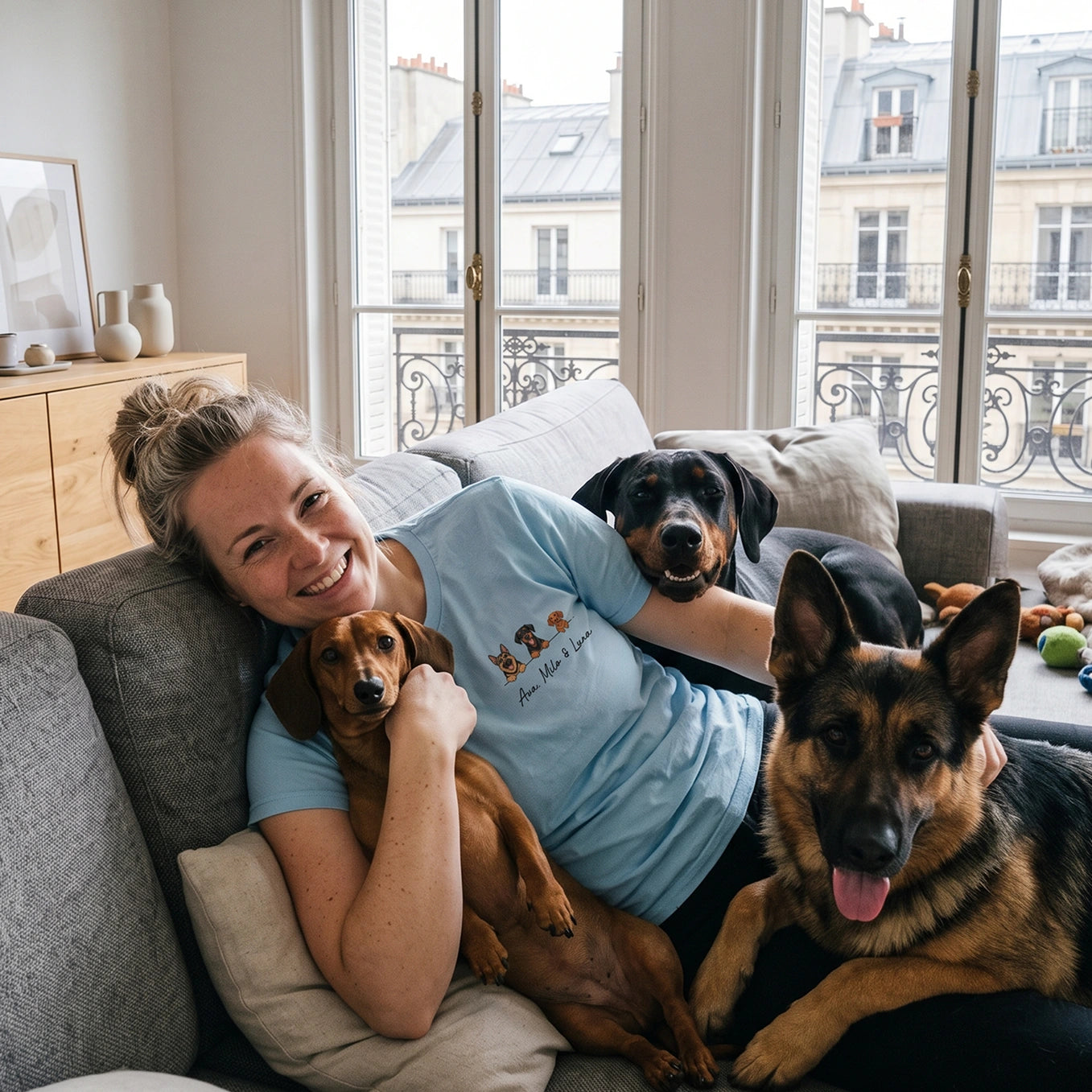 T-shirt personnalisé "Chien Cartoon"