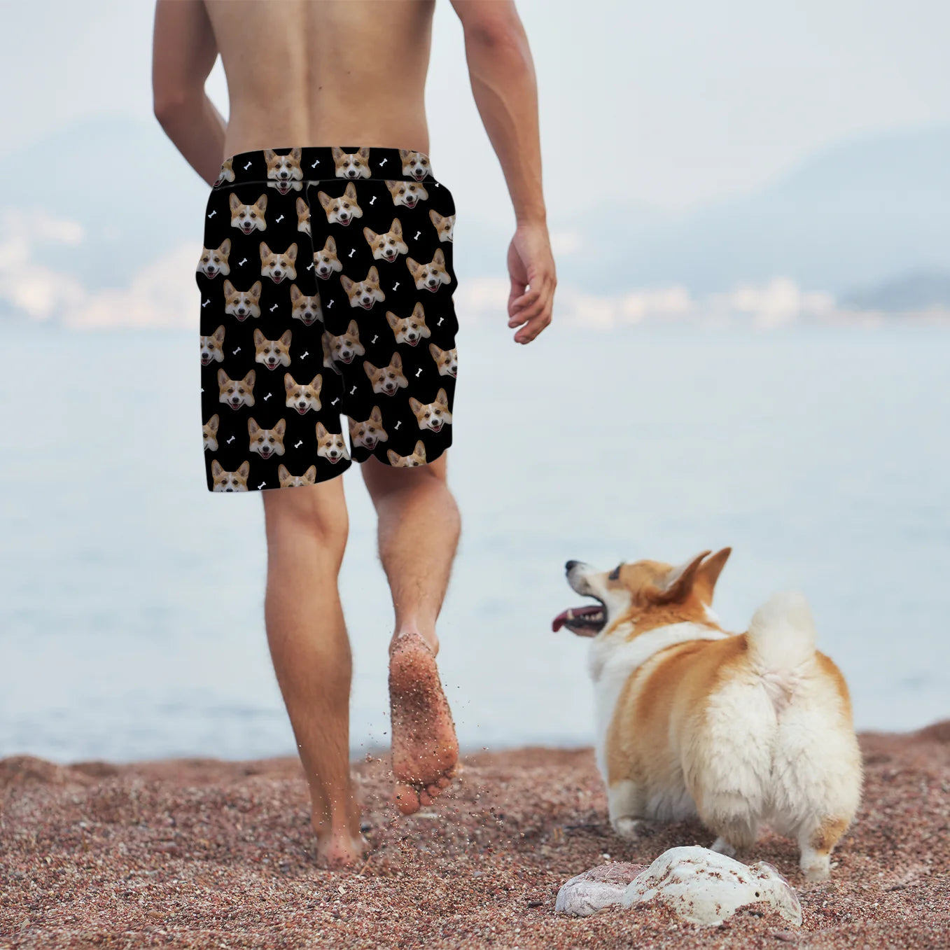 Personalisierte Badehose "Haustier Muster"