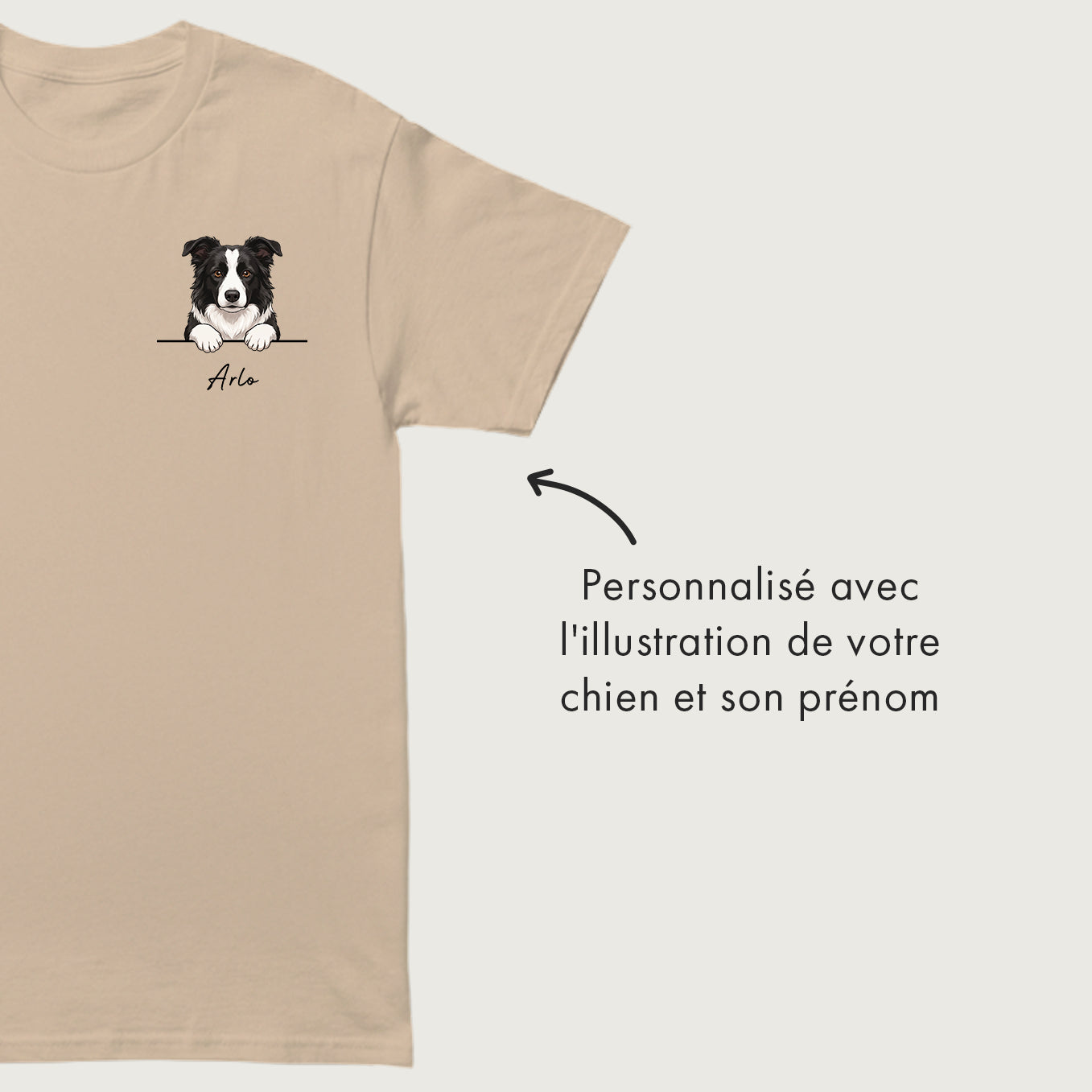 T-shirt personnalisé "Chien Cartoon"