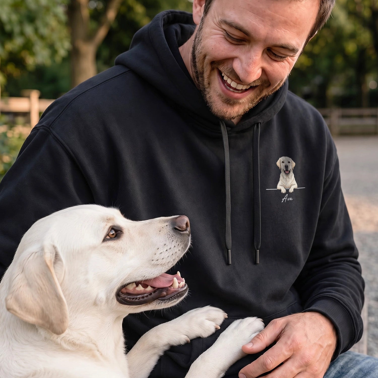 Sweat à Capuche Personnalisé "Chien Dessin Animé"