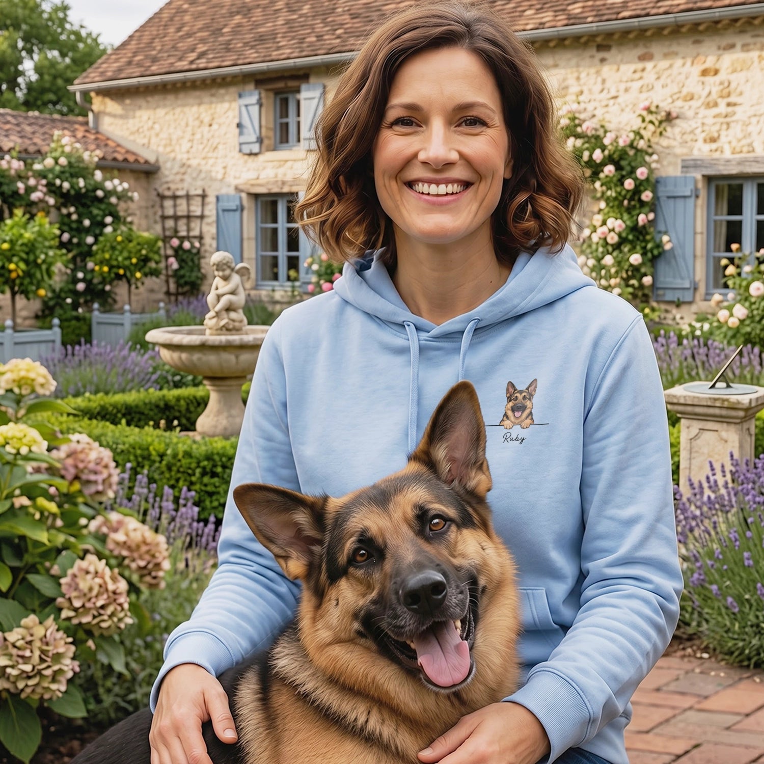 Sweat à Capuche Personnalisé "Chien Dessin Animé"