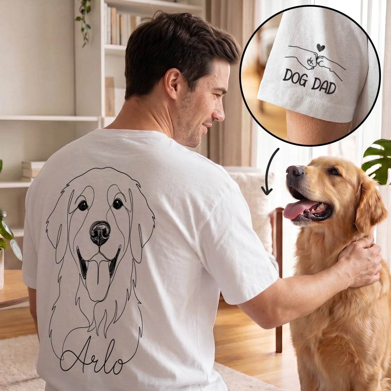 T-shirt personnalisé oversize "Dog Dad"