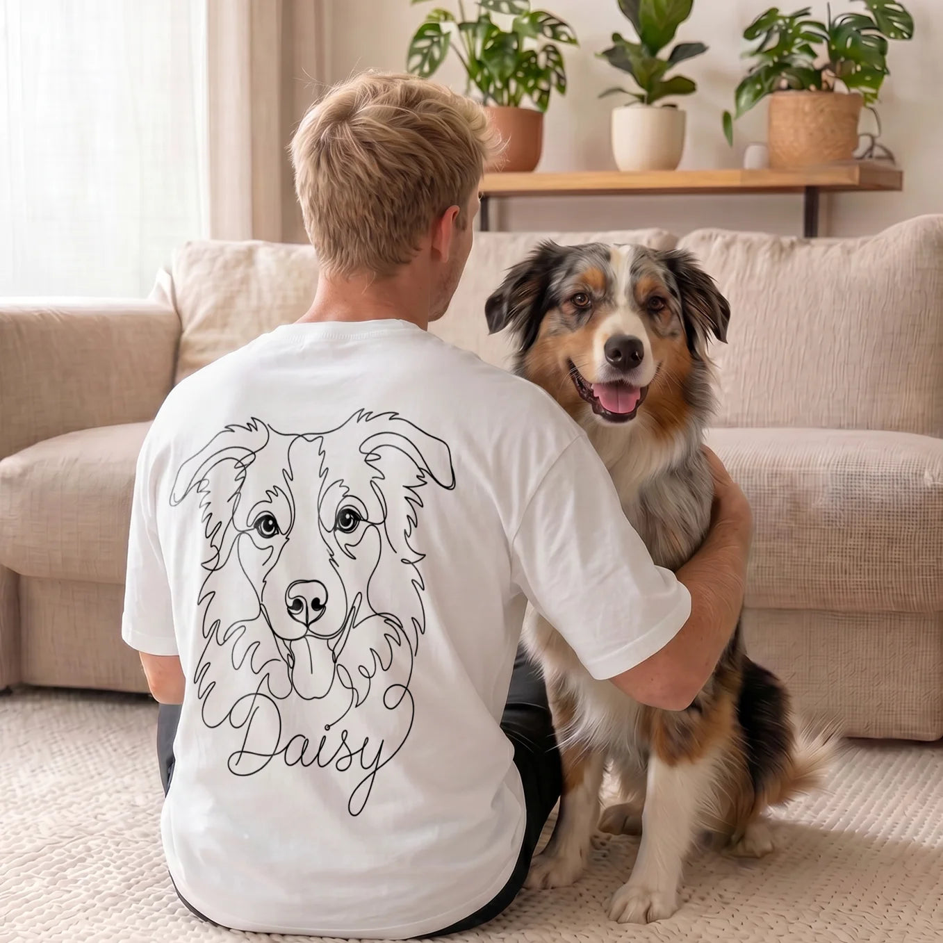 T-shirt personnalisé oversize "Dog Dad"