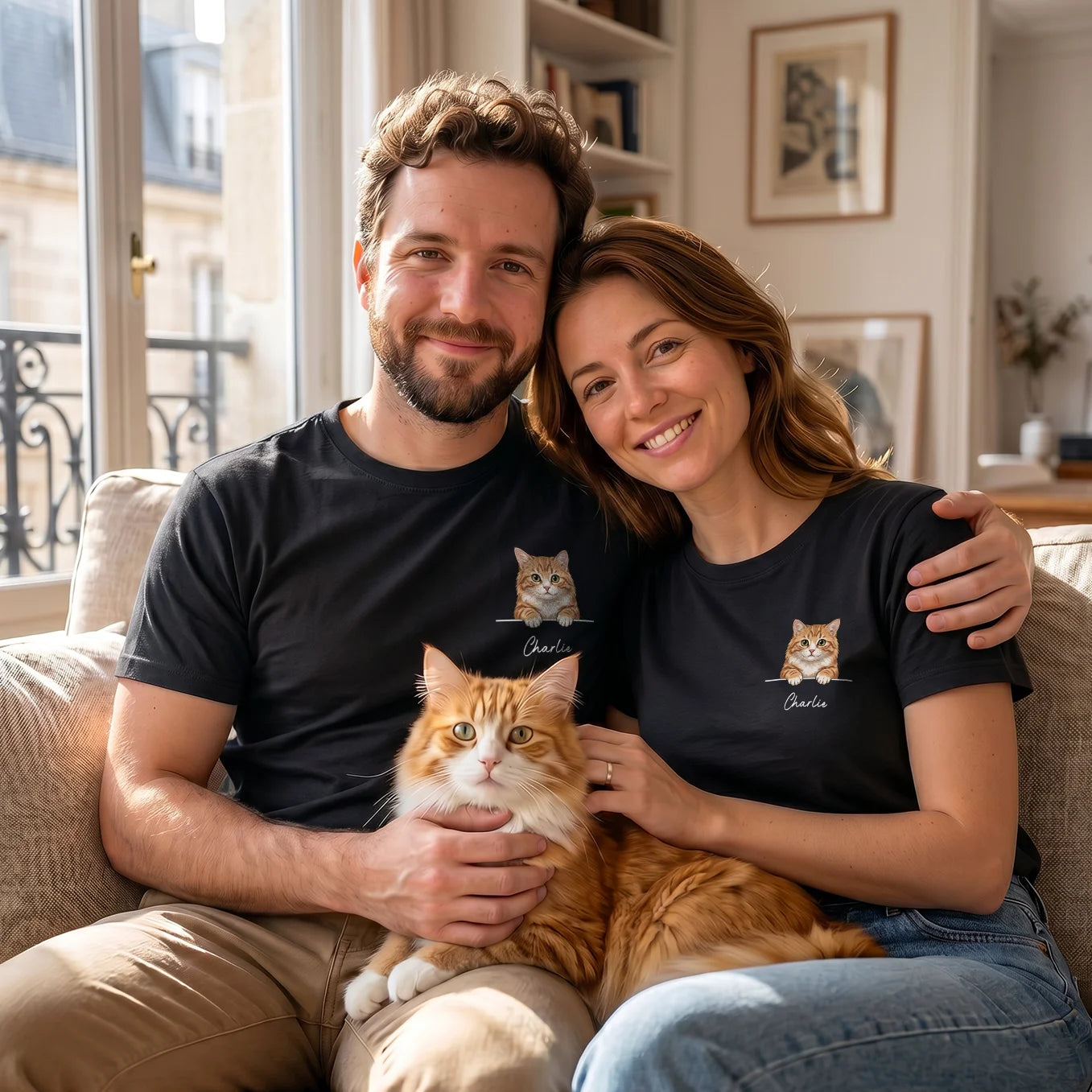 T-shirt personnalisé "Chat Cartoon"