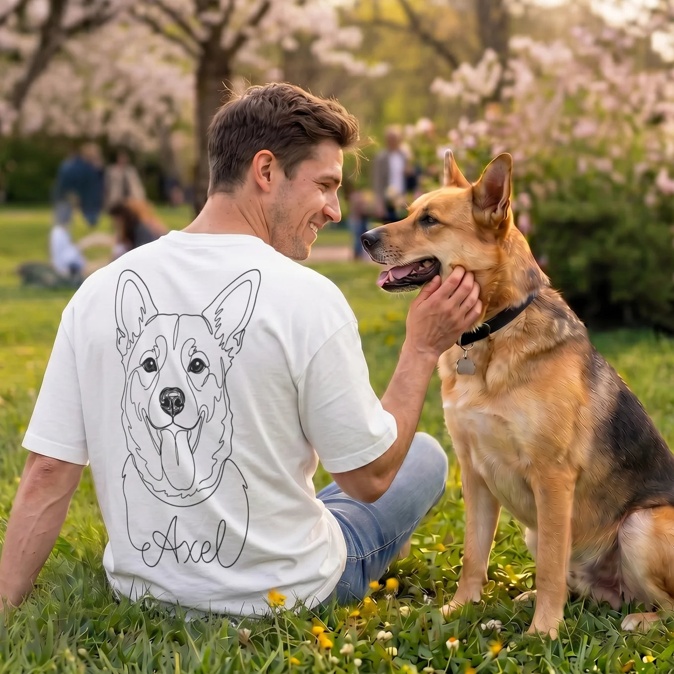 T-shirt personnalisé oversize "Dog Dad"