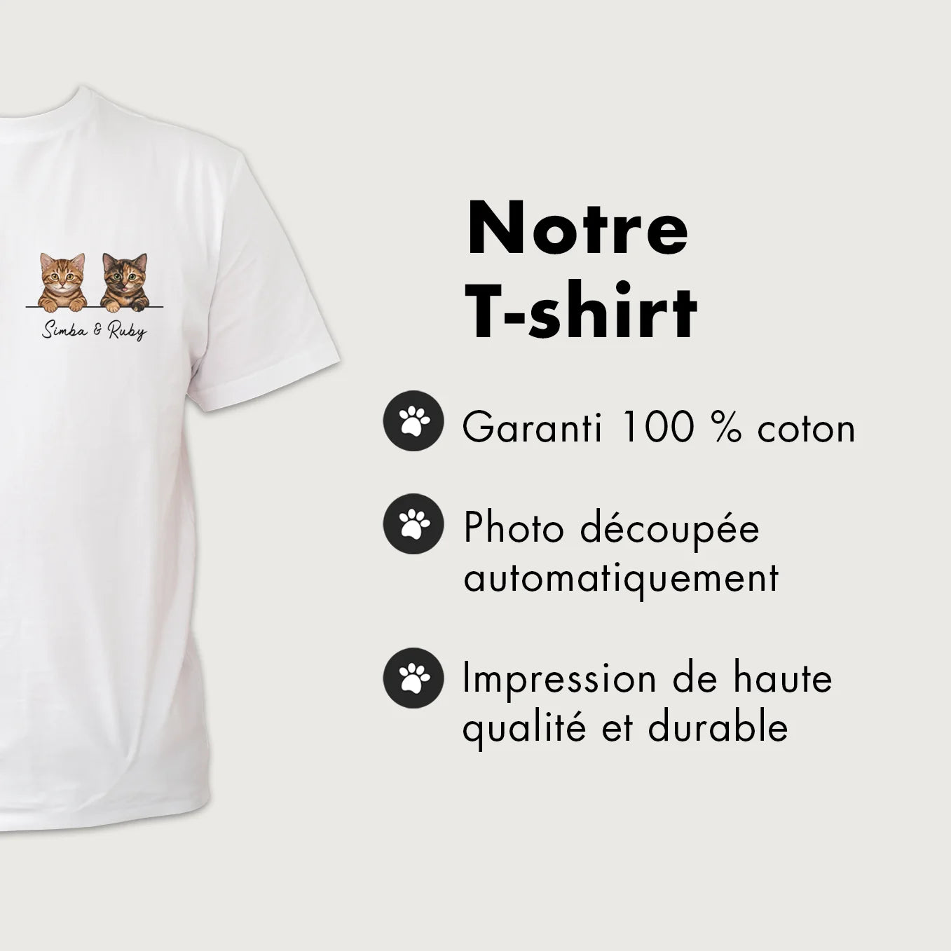 T-shirt personnalisé "Chat Cartoon"