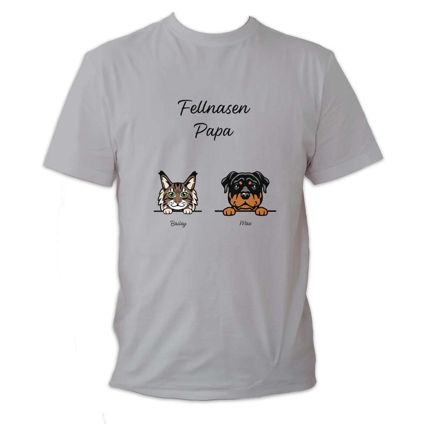 Personalisiertes T-Shirt "Fellnasen Papa" Hey Balu