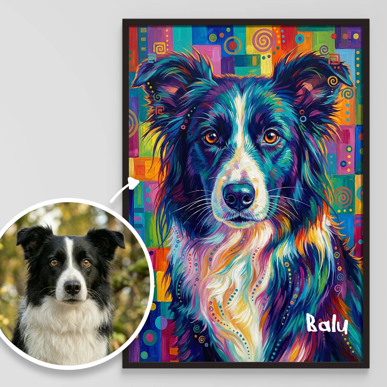 Affiche personnalisée chien "Pop Art"