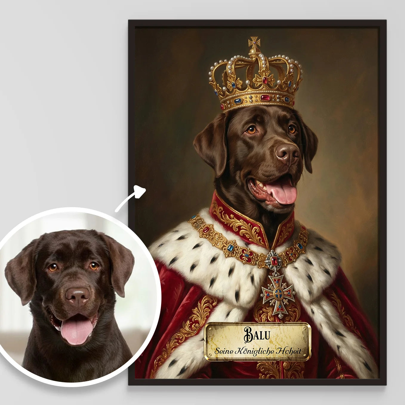Poster Personnalisé Chien « Royal »