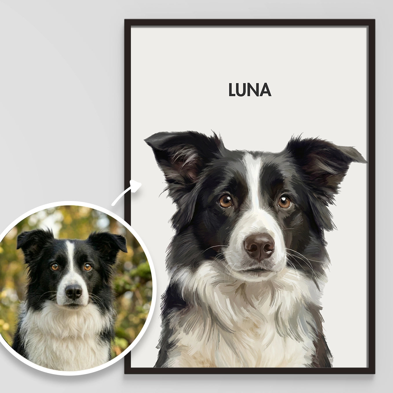 Poster personnalisé pour chien "Tableau"