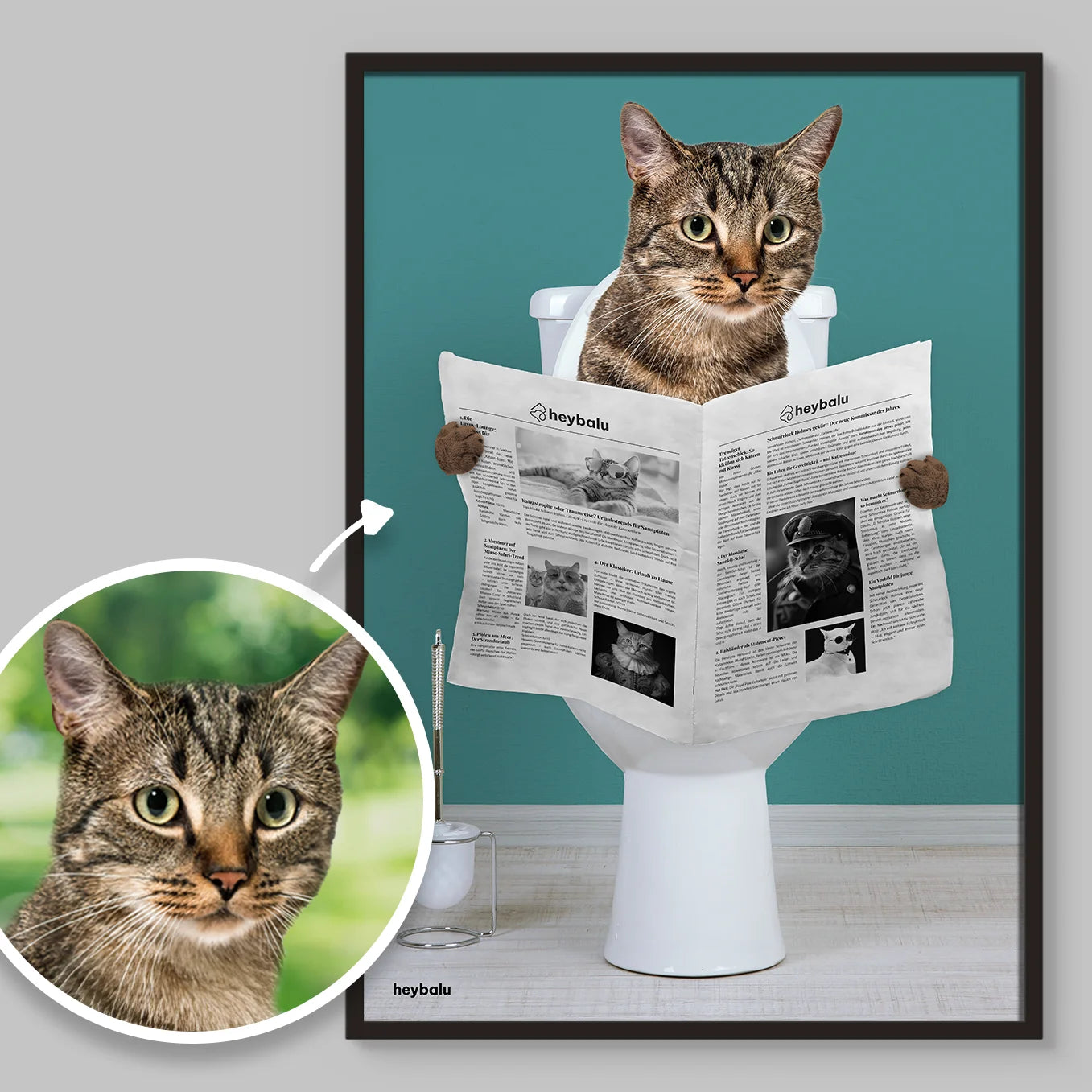 Personalisiertes Poster Katze "Wichtige Sitzung"