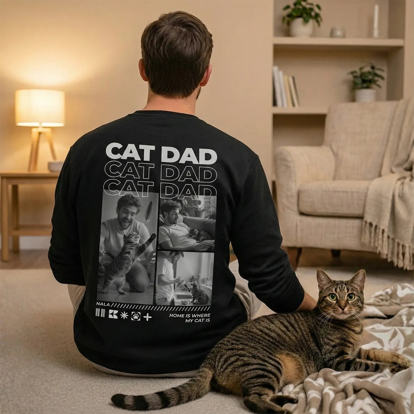 Sweat-shirt personnalisé « Cat Dad »