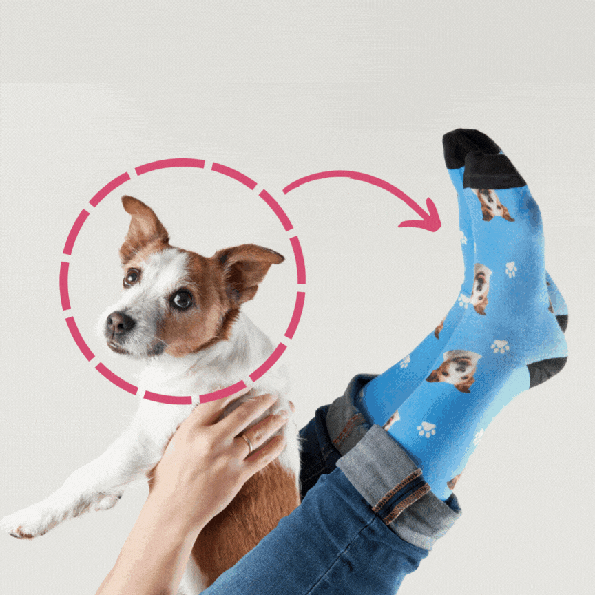 Personalisierte Socken mit deinem Haustier Hey Balu