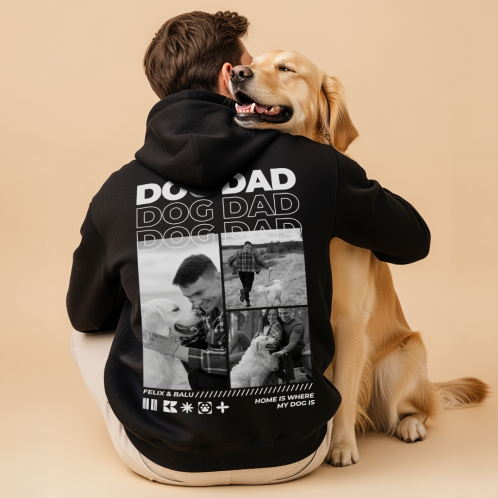 Sweat à capuche personnalisé « Papa chien »